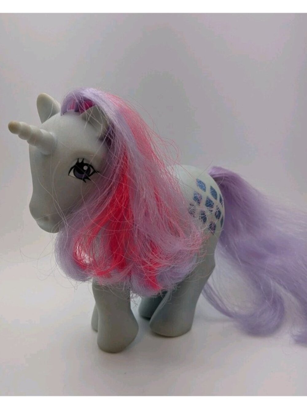 VINTAGE My Little Pony MLP G1 1984 Sparkler Unicorn Blue Diamonds Glitter